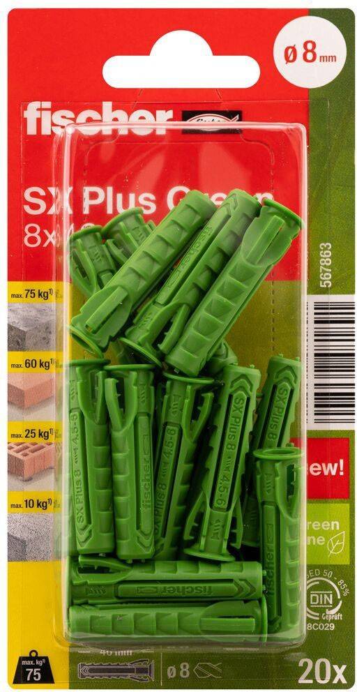 Fischer Deutschl. Dübel SX Plus SXPlus8x40K(VE20-2