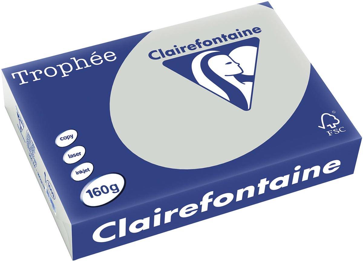 Clairefontaine Multifunktionspapier Trophée, A4, stahlgrau-0