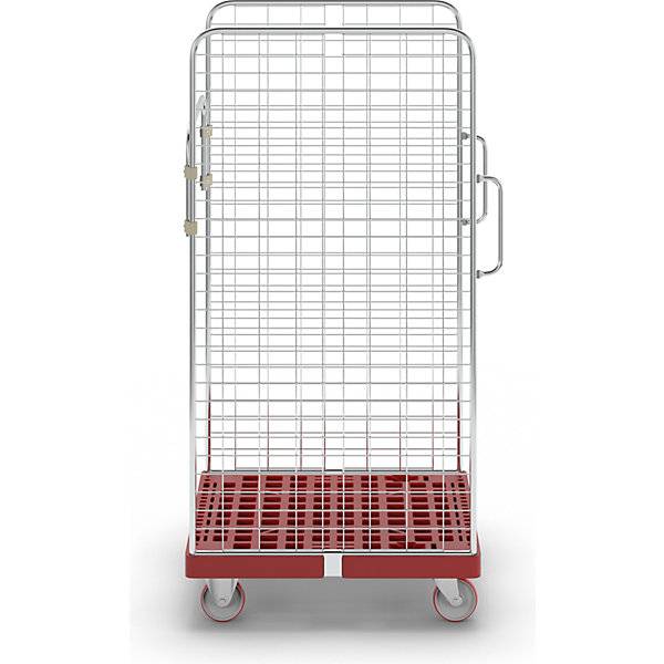 Rollbehälter 2 Seitengitter mit Sicherheitsgriffen feuerrot. ESB Engineering System Bau GmbH 66812149-3
