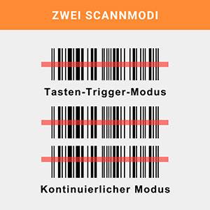 Symbolbild für Tera Barcode Scanner 1D 2D QR Kabellos 2,4 GHz USB 2,0 Handscanner Ständer D5100