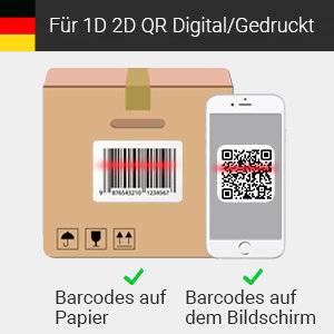 Symbolbild für Tera Pro Barcodescanner QR 2D 1D Bluetooth Kabellos 2,4G USB-C 2500mAh Ständer 8100 Orange