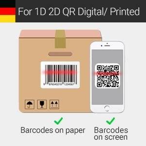 Symbolbild für Tera Pro Barcodescanner QR 2D 1D Bluetooth 2,4G Kabelgebunden USB-C 1D 2500mAh Ständer 8100 Blau