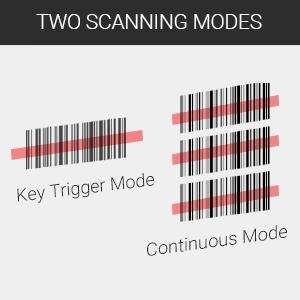 Symbolbild für Tera Barcode-Scanner Handscanner 3-in-1 Bluetooth USB-Kabel 2,4G Wireless 1D Barcode 1100L