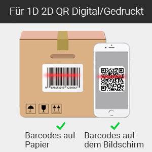 Symbolbild für Tera Barcode Scanner 2.4 GHz/Bluetooth/USB 2000mAh Akku /Kabel/Ständer, HW0002 Grau