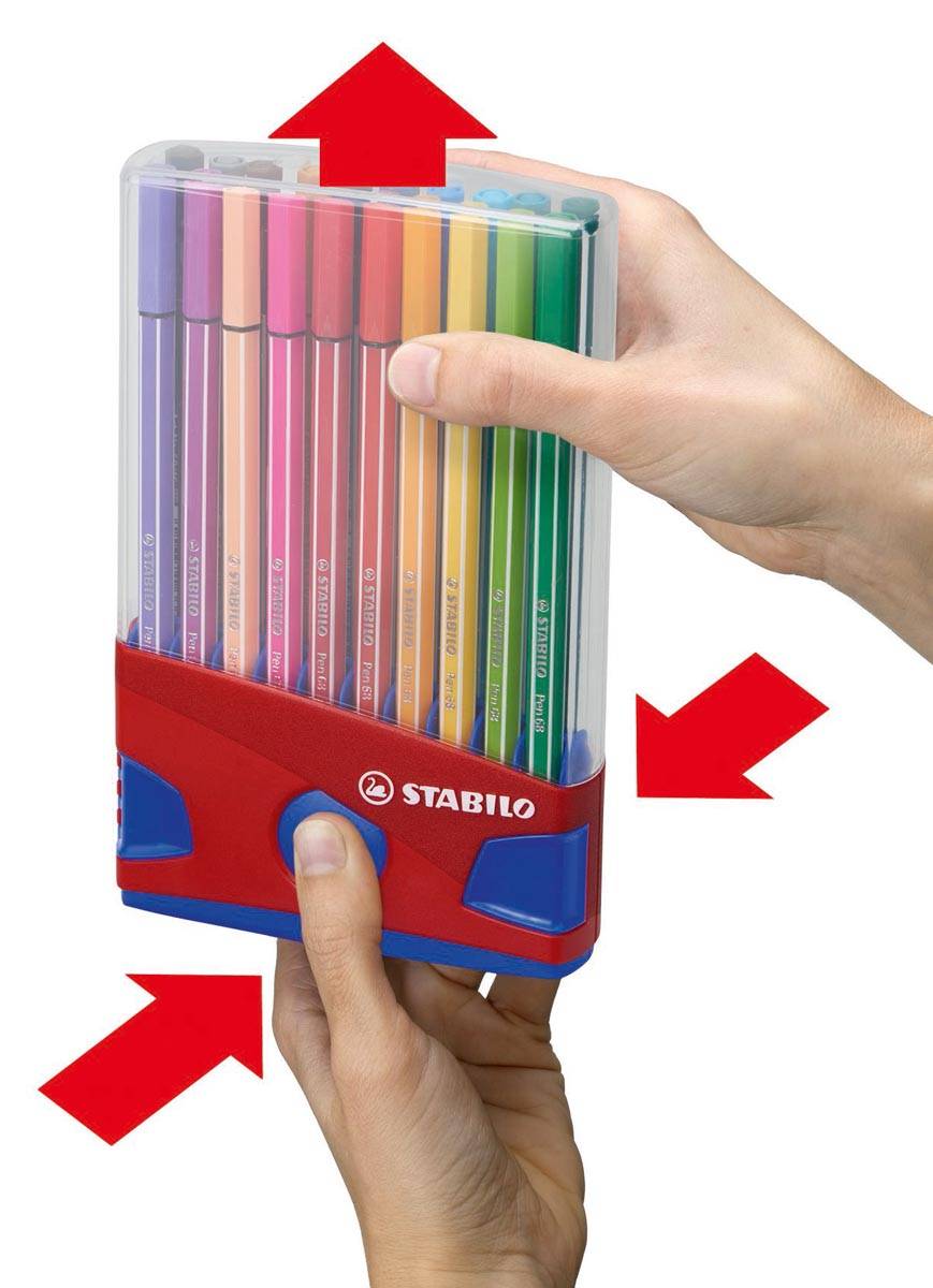 Fasermaler Pen 68 ColorParade Kunststoffbox mit 20 Stiften-3