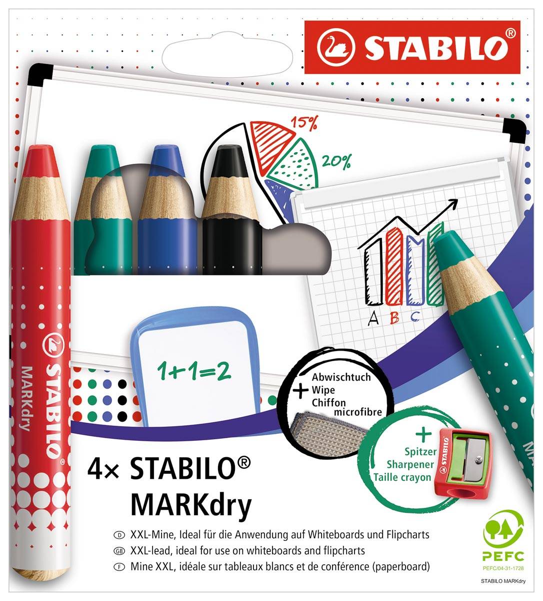STABILO - Marker MARKdry 4er Etui 55500790-1