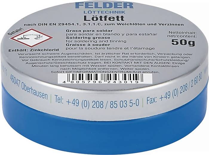 Lötfett 50g z.Weichlöten FELDER-0