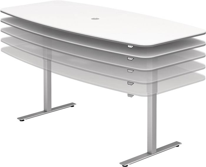 Konferenztisch elektrisch 2200x1030/830x720-1190 Nussbaum - Artikel: 7830781806-0