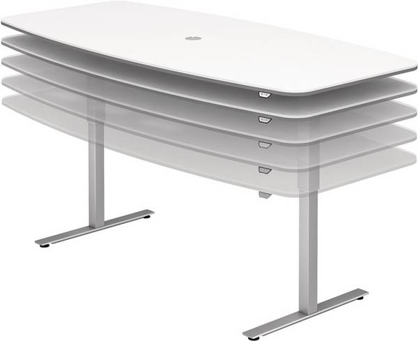 Konferenztisch elektrisch 2200x1030/830x720-1190 Nussbaum - Artikel: 7830781806