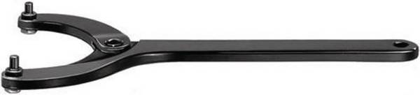 Gelenk-Stirnlochschlüssel 125-200x8mm Zapfen wechselbar i.Brünierton angelassen
