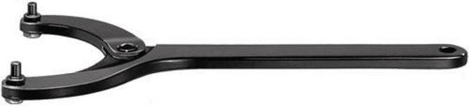 Gelenk-Stirnlochschlüssel 125-200x8mm Zapfen wechselbar i.Brünierton angelassen-0