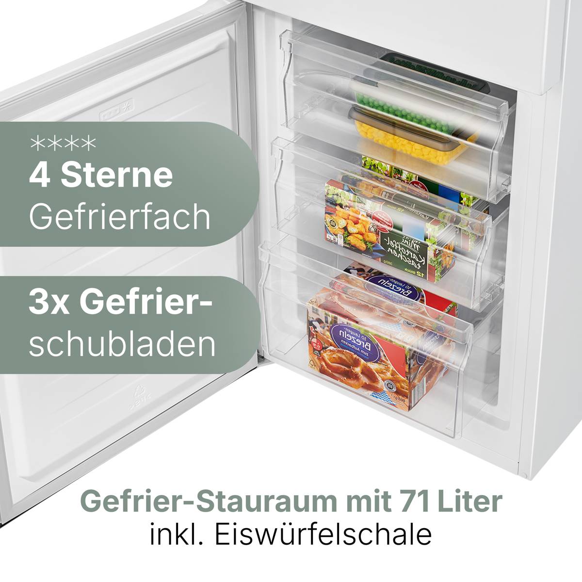 Bomann Kühl-/Gefrierkombination KG 184.1 weiß, 269 L-3