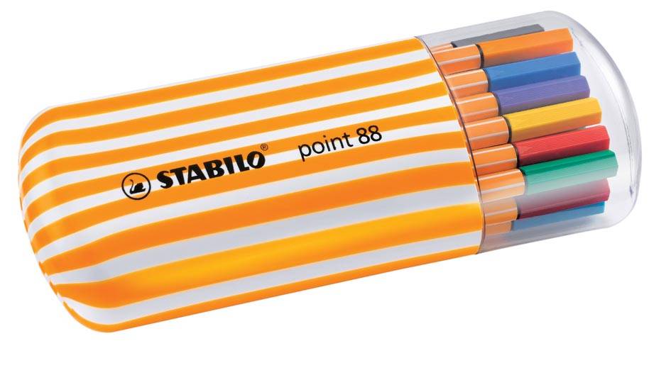 Fineliner point 88 Zebrui Box mit 20 Stiften-1