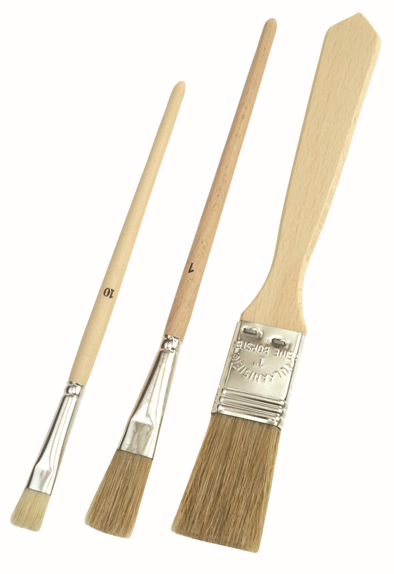 Universalpinsel Kleinpinsel BASIC Naturholzgriff helle Chinaborste 3er-Set-0