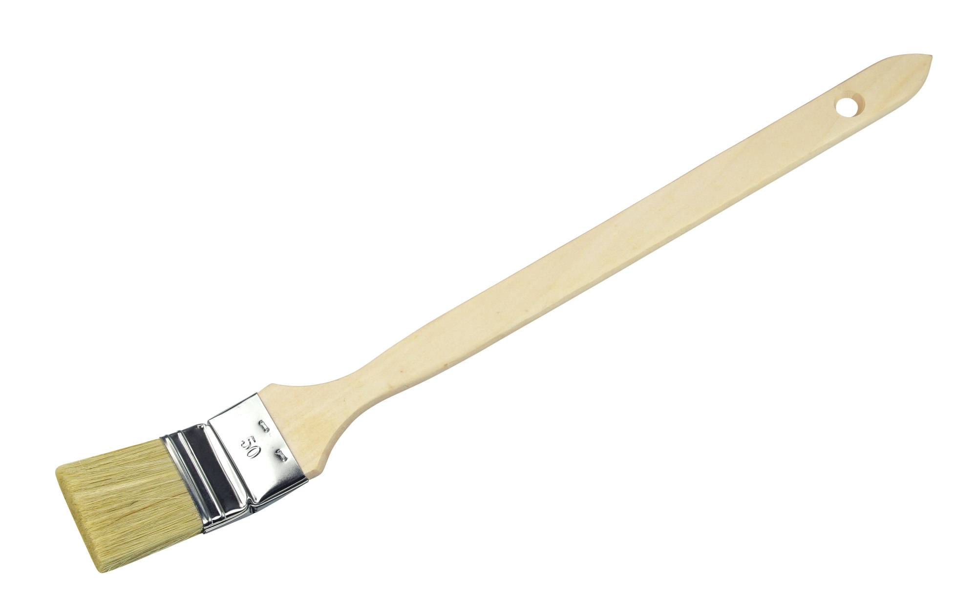 Heizkörperpinsel BASIC Naturholzgriff synthetische helle Borstenmischung 50 mm-0