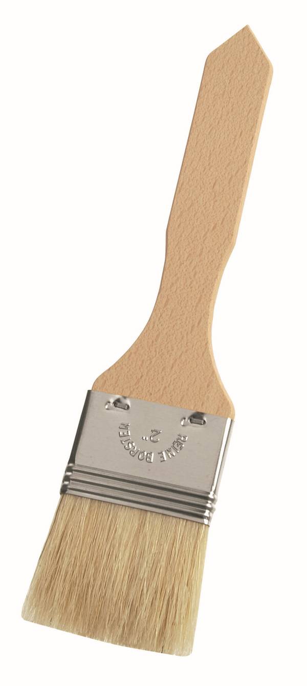 Flachpinsel BASIC Naturholzgriff helle Chinaborste 1. Stärke ca. 60% Tops 35mm x 5,0mm