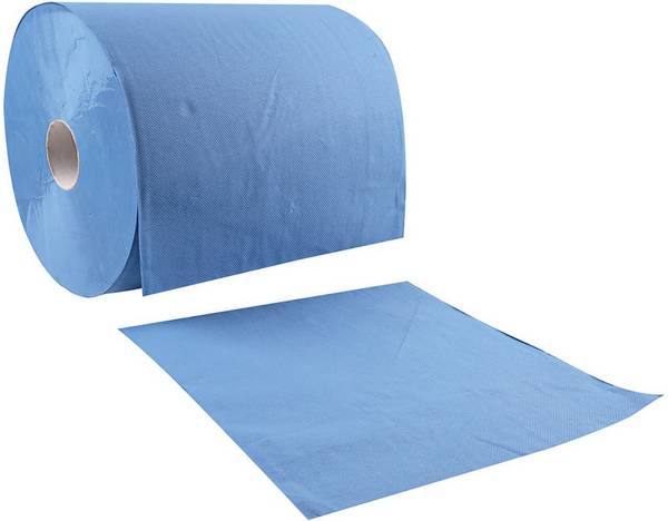 HygoClean Putzpapierrolle, blau, 3-lagig, 1.000 Blatt 22*35cm, 350 Laufmeter
