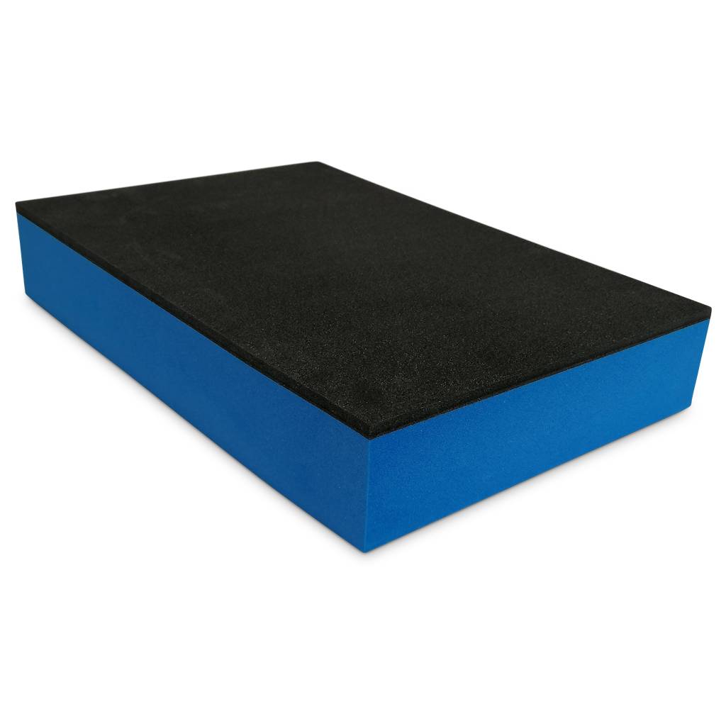 Schaumstoffeinlage 590 x 390 x 100 mm | schwarz/ blau-1