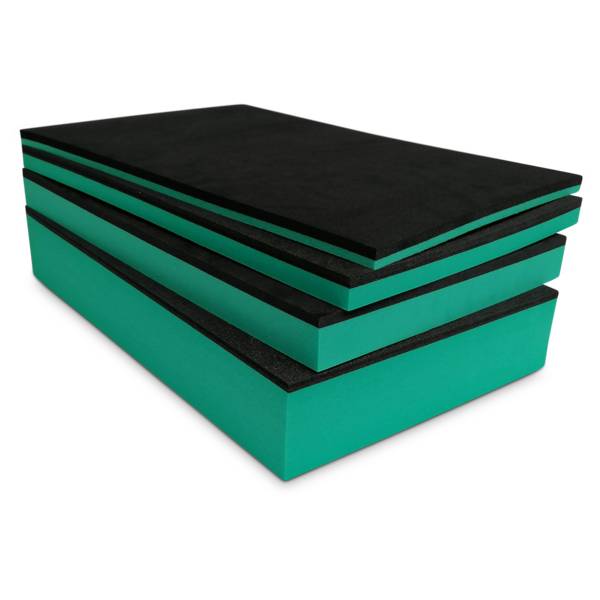 Schaumstoffeinlage 590 x 390 x 50 mm | schwarz/ grün