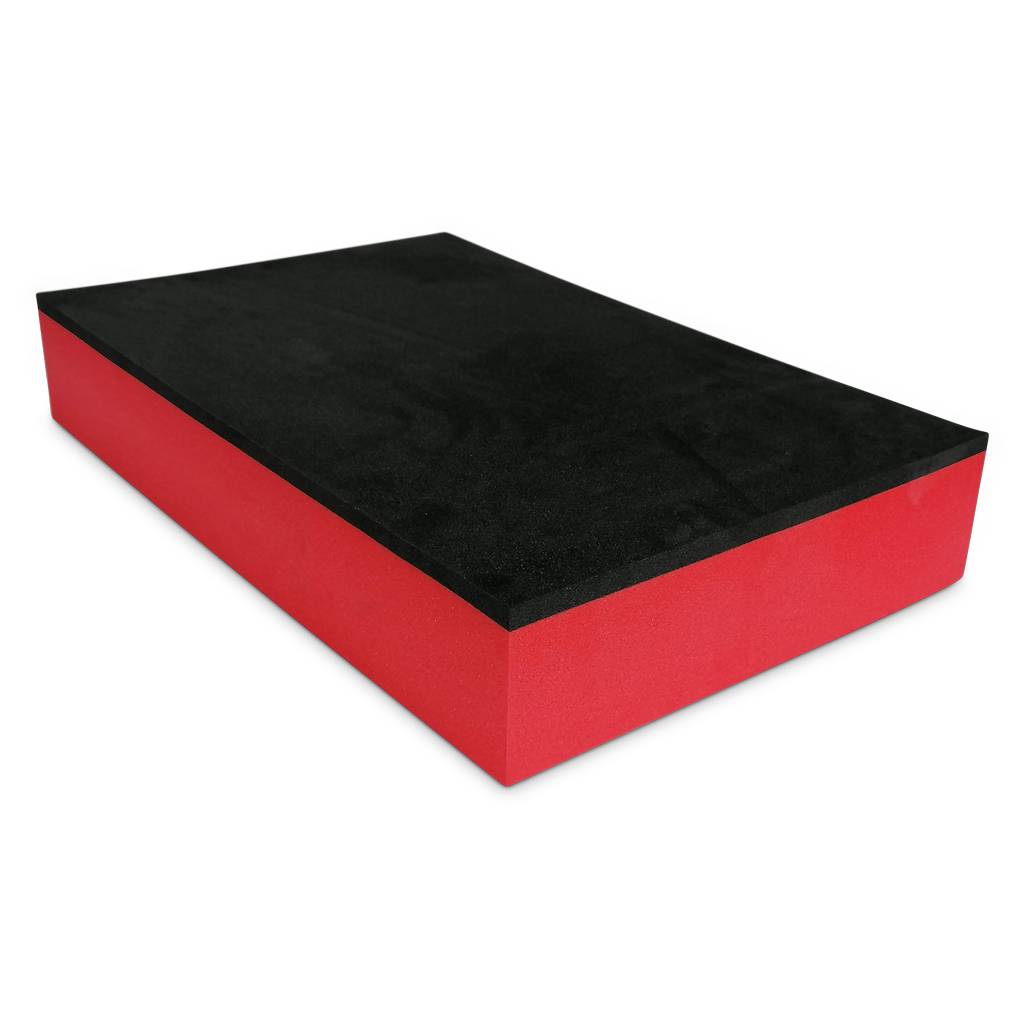 Schaumstoffeinlage 590 x 390 x 100 mm | schwarz/ rot-1