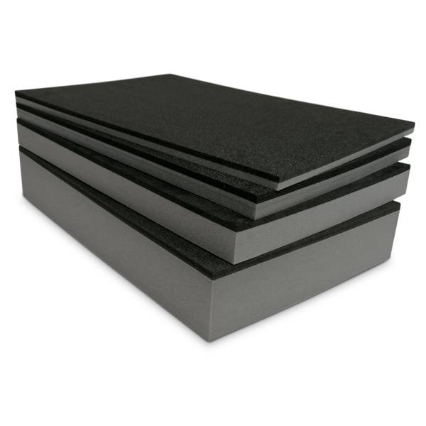 Schaumstoffeinlage 590 x 390 x 20 mm | schwarz/ grau