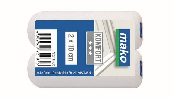 Lack-Ersatzwalzen KOMFORT mako-poren Schaumstoff superfein für Lacke - 10 cm - 10er-Pack