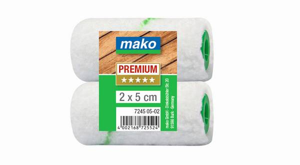 Lasur Ersatzwalze PREMIUM für Lasurroller-Mini Mikrofaser extra kurz 5 cm - 2er Pack