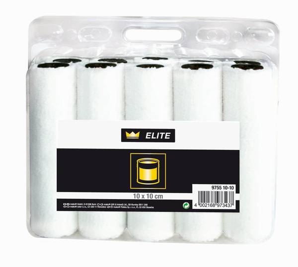 Lackroller Lackierroller Ersatzwalzen ELITE aus hochwertig verarbeiteter Textilfaser 10 cm - 10er-Pack
