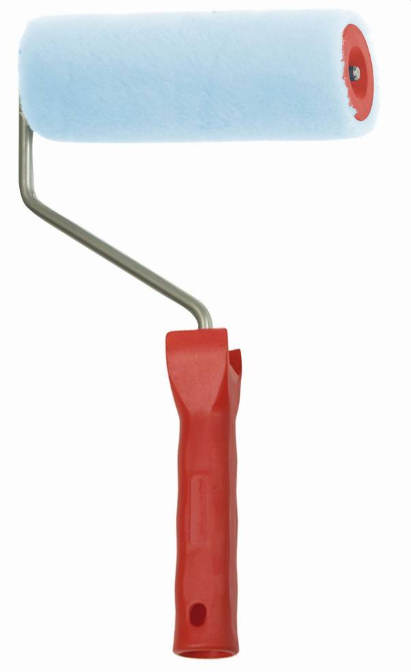 Kleisterroller KOMFORT komplett mit Bügel zum Auftrag von Tapetenkleister - 18 cm