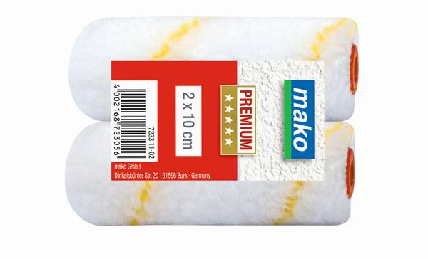 Maler-Ersatzwalzen PREMIUM für Kleinflächenroller Goldfaden alle Untergründe 10 cm - 10er Pack