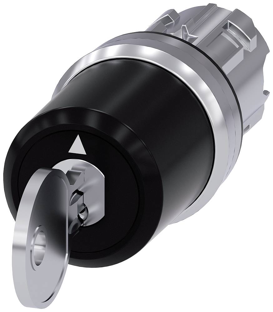 Siemens 3SU1050-5BL11-0AA0 - Schlüsselschalter CES, 22 mm, rund, Metall, hochgl