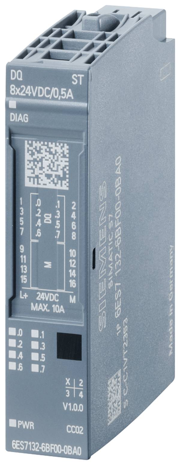 Siemens 6ES7132-6BF00-0CA0 - SIMATIC ET 200SP, digitales Ausgangsmodul, DQ 8x 2
