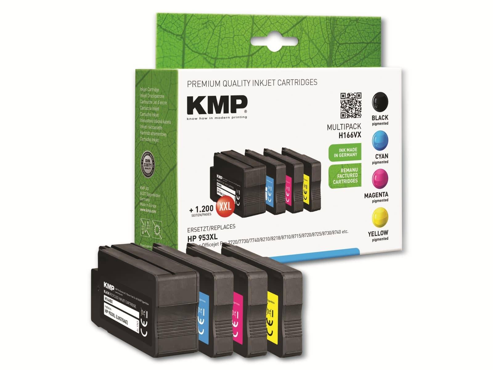 KMP MULTIPACK H166VX - 4er-Pack - Hohe Ergiebigkeit - Schwarz, Gelb, Cyan, Magenta - kompatibel - Tintenpatrone-0