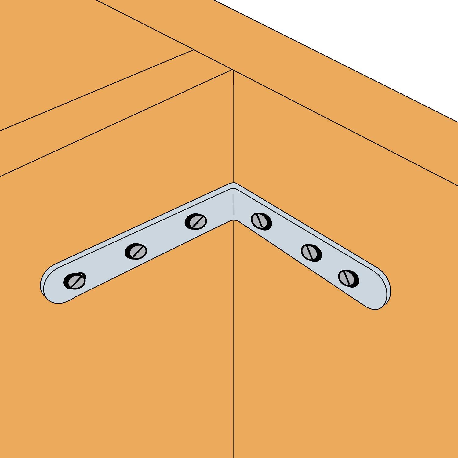 Simpson Stuhlwinkel EC80/2,5 für Heimwerker und Möbelbau Stahl verzinkt 80 x 80 x 18 x 2,5 mm-1