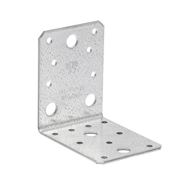 Simpson Winkelverbinder AB105 ohne Rippe 90 Grad Stahl verzinkt 103 x 103 x 90 x 3 mm