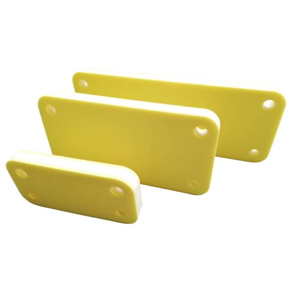 Flachfender 600 x 300 x 50 mm gelb/ weiß