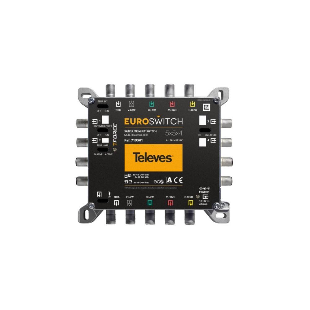 Televes Multischalter 5 in 4 Guß MSE54C-1