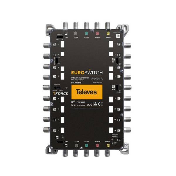 Televes Multischalter 5 in 16 Guß MSE516C
