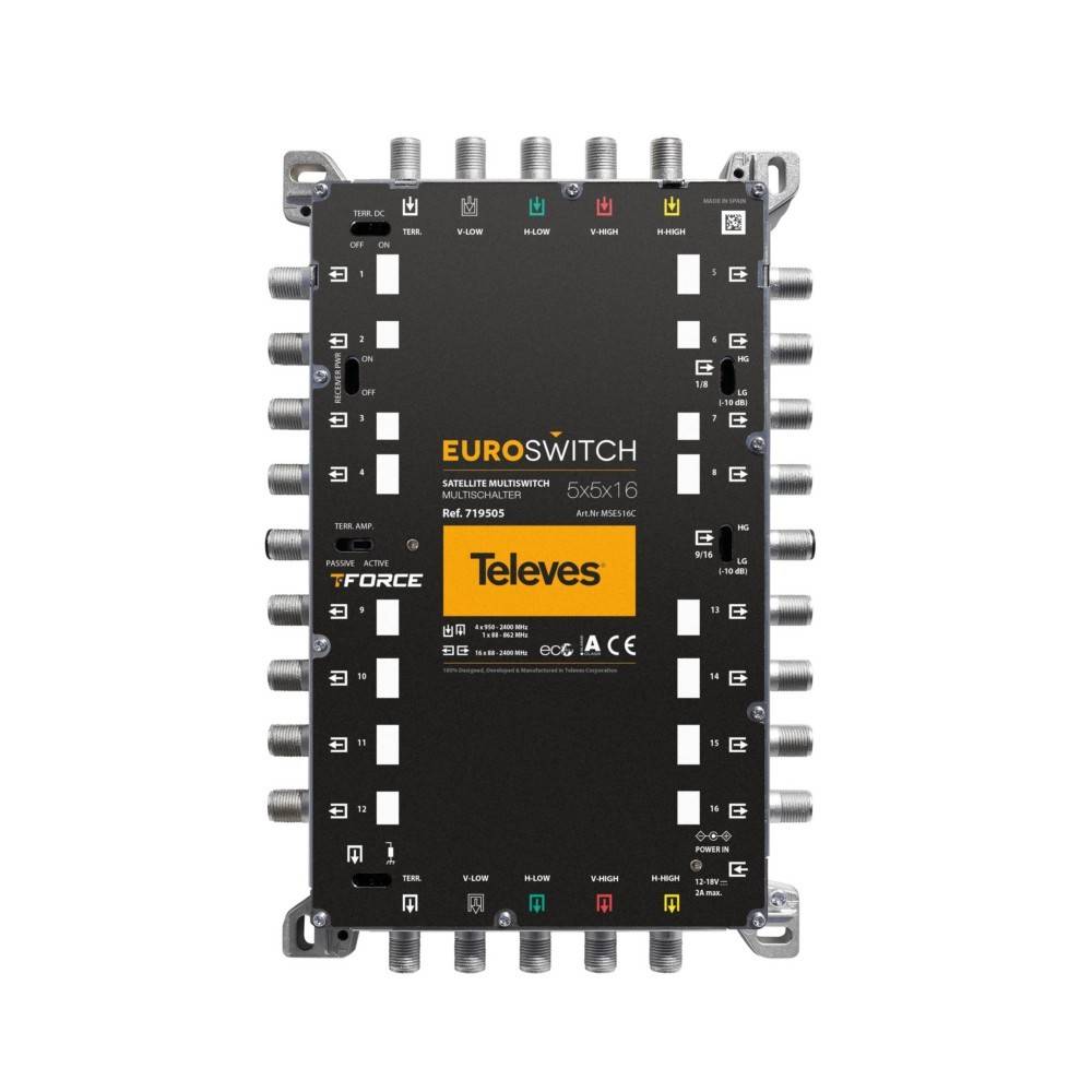 Televes Multischalter 5 in 16 Guß MSE516C-1