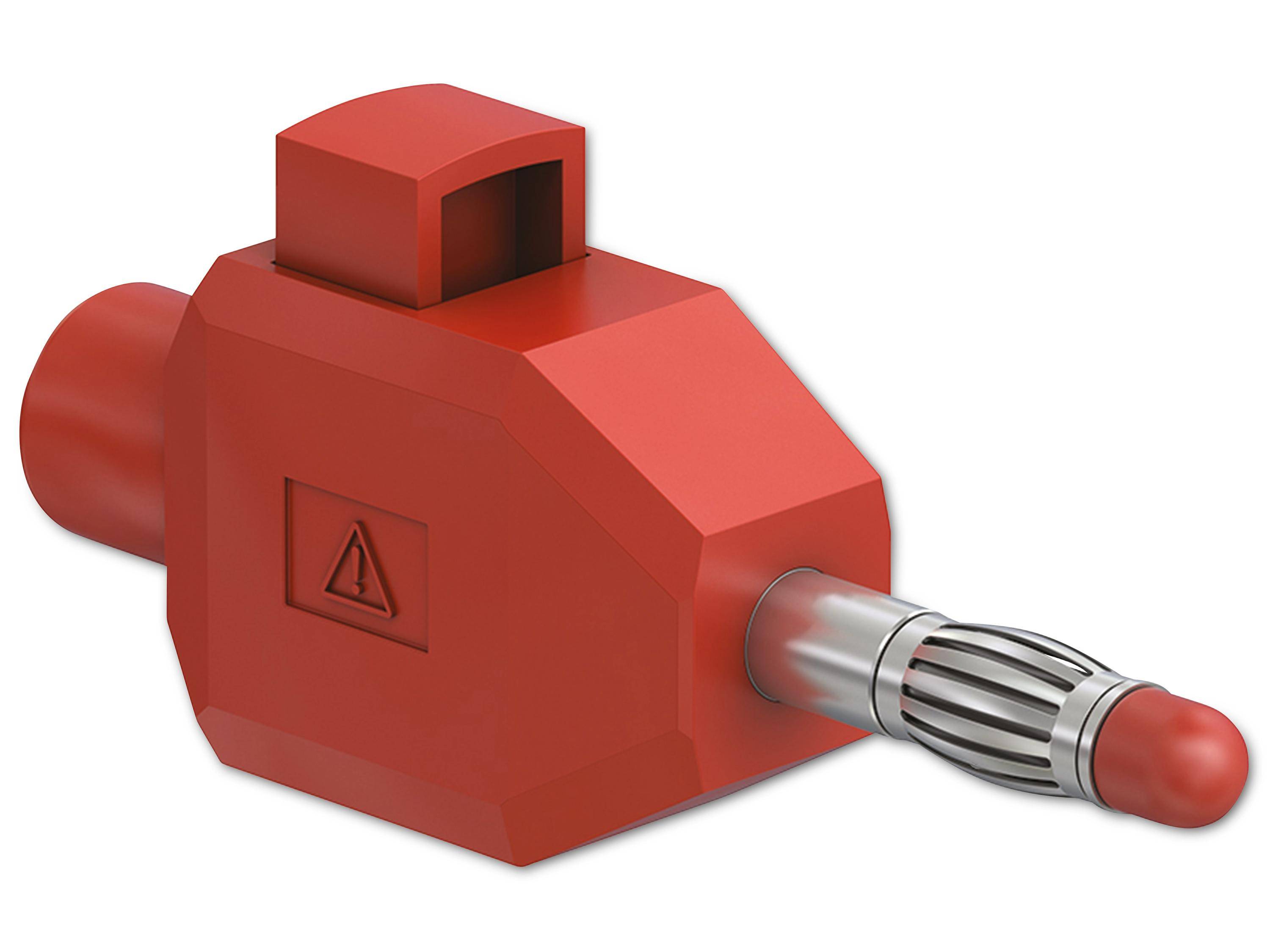 Stäubli KLS4 ROT Büschelstecker Stecker, gerade Stift-Ø: 4 mm Rot 1 St.-2