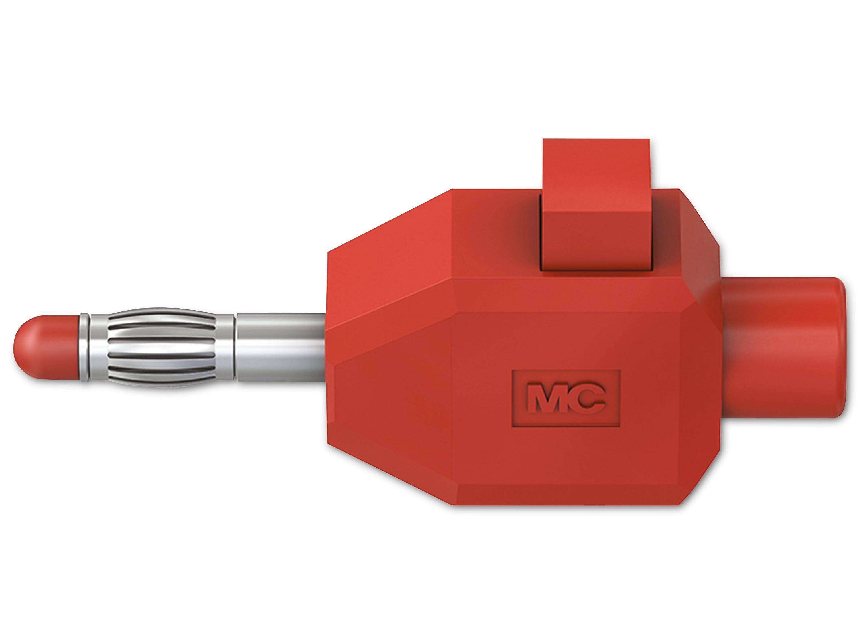 Stäubli KLS4 ROT Büschelstecker Stecker, gerade Stift-Ø: 4 mm Rot 1 St.-3