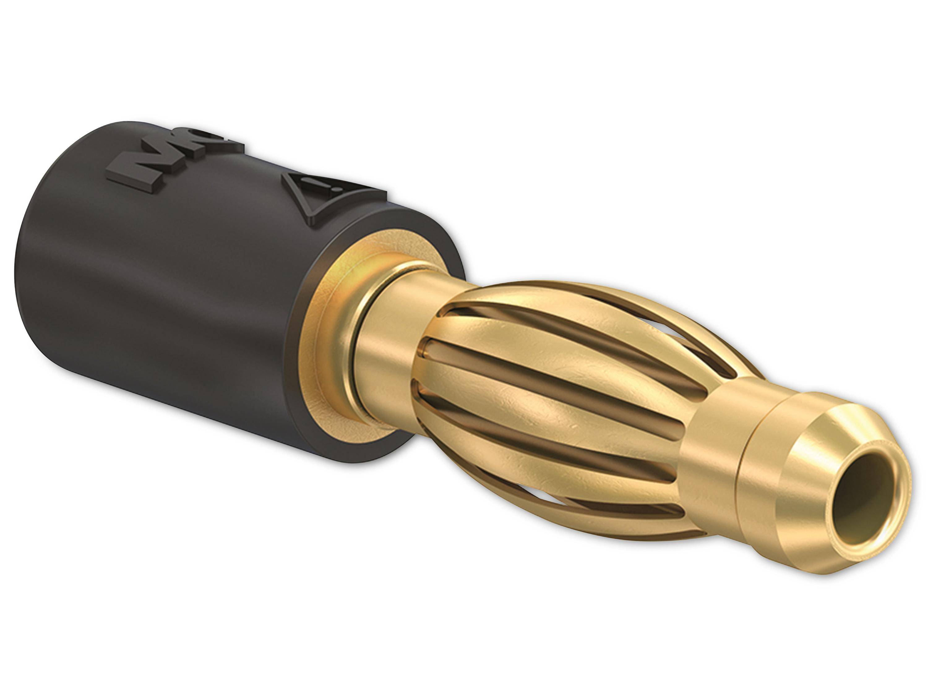 Stäubli R4/2-A Übergangsstecker Stecker 4 mm - Buchse 2 mm Schwarz 1 St.-1