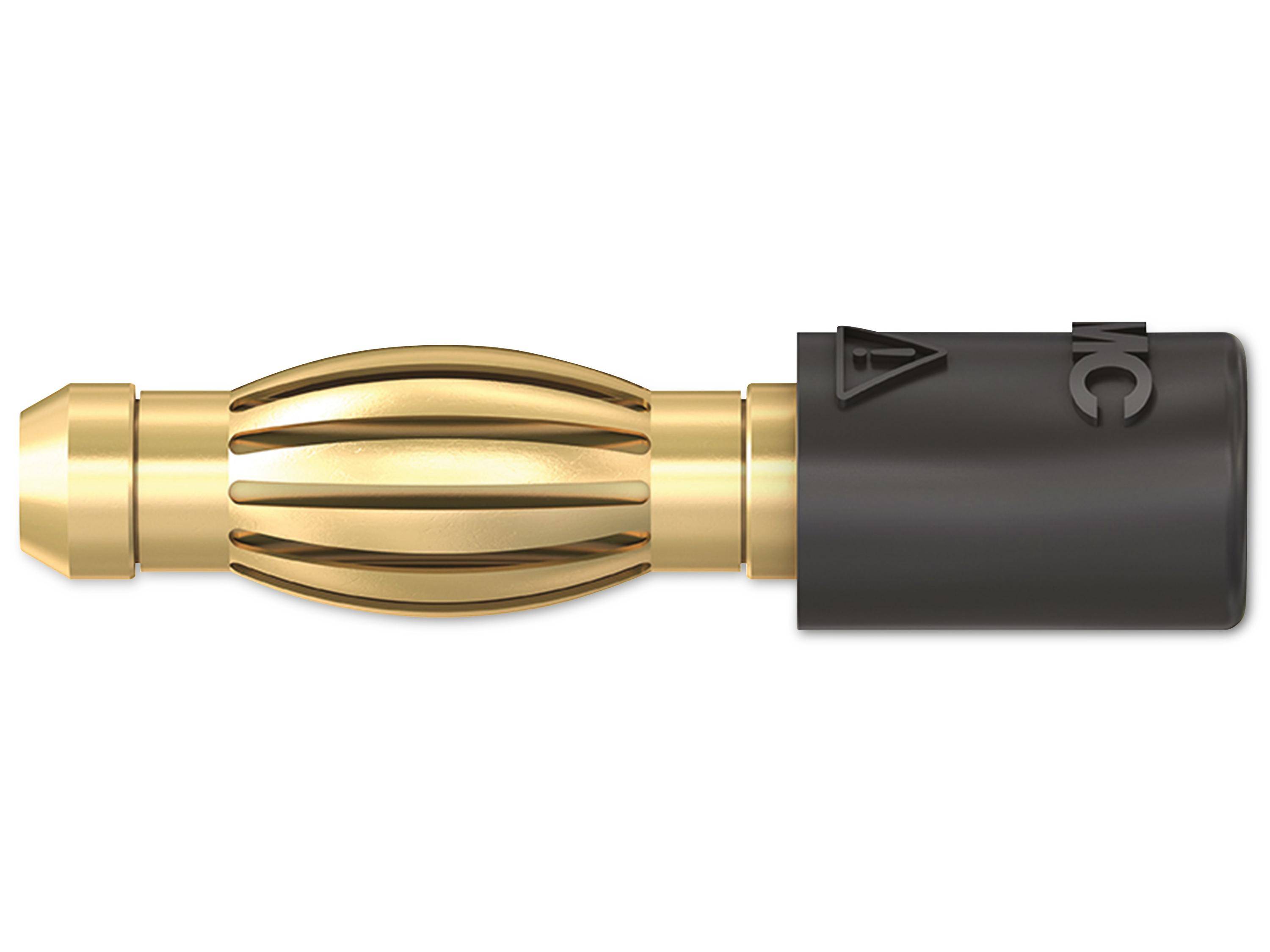 Stäubli R4/2-A Übergangsstecker Stecker 4 mm - Buchse 2 mm Schwarz 1 St.-2