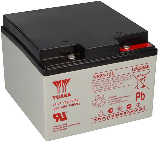 Yuasa NP24-12I AGM-Bleiakku 12V 24Ah VdS – M5-Innengewinde