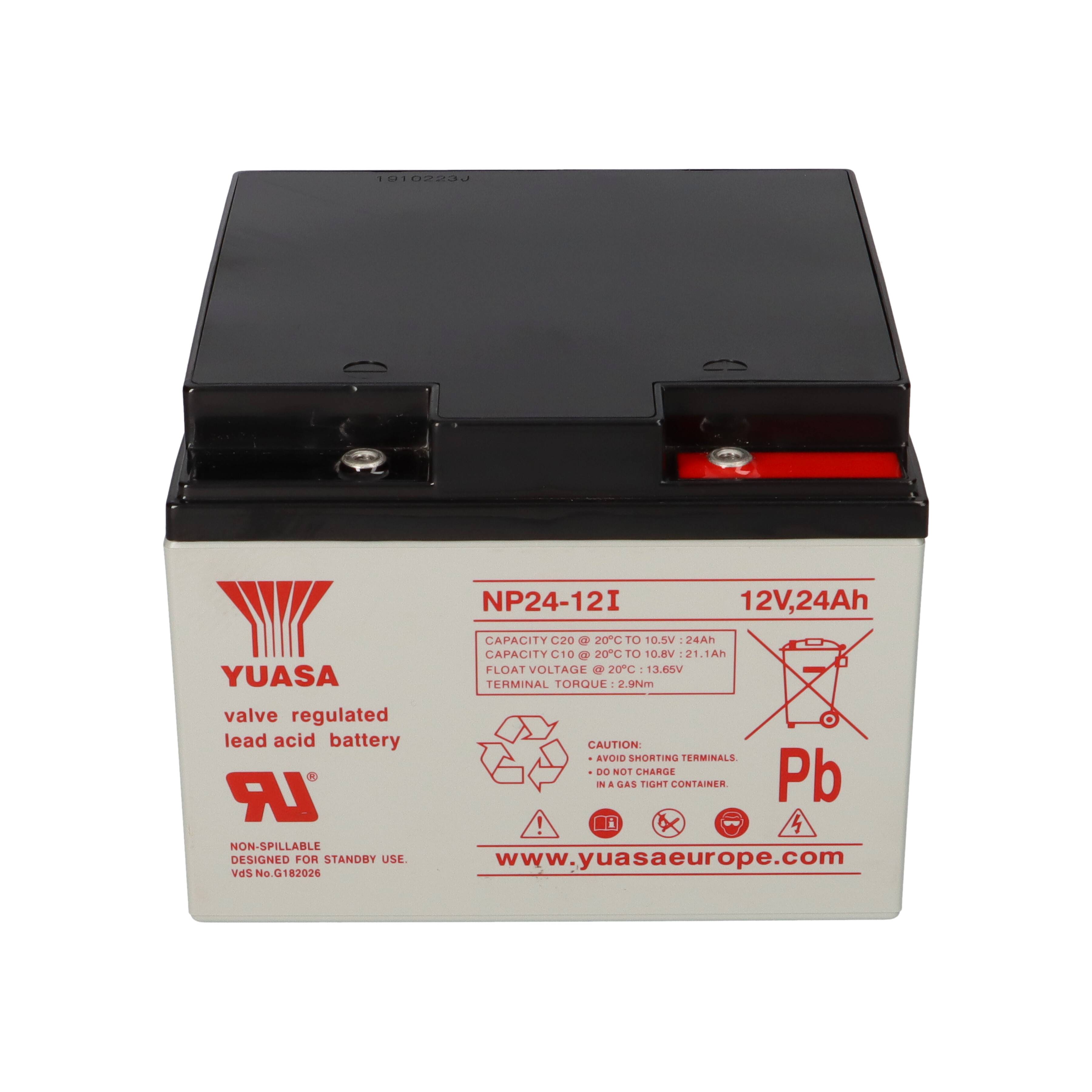 Yuasa NP24-12I AGM-Bleiakku 12V 24Ah VdS – M5-Innengewinde-3