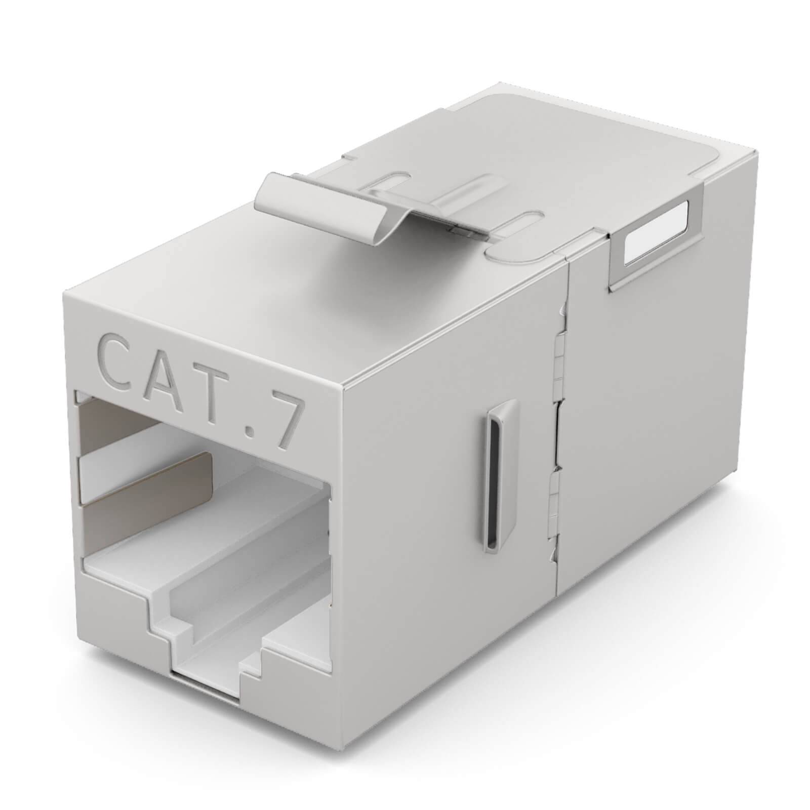 hb-digital Keystone LAN Kabel Verbinder CAT 7 Netzwerkkabel Adapter Steckverbinder-0