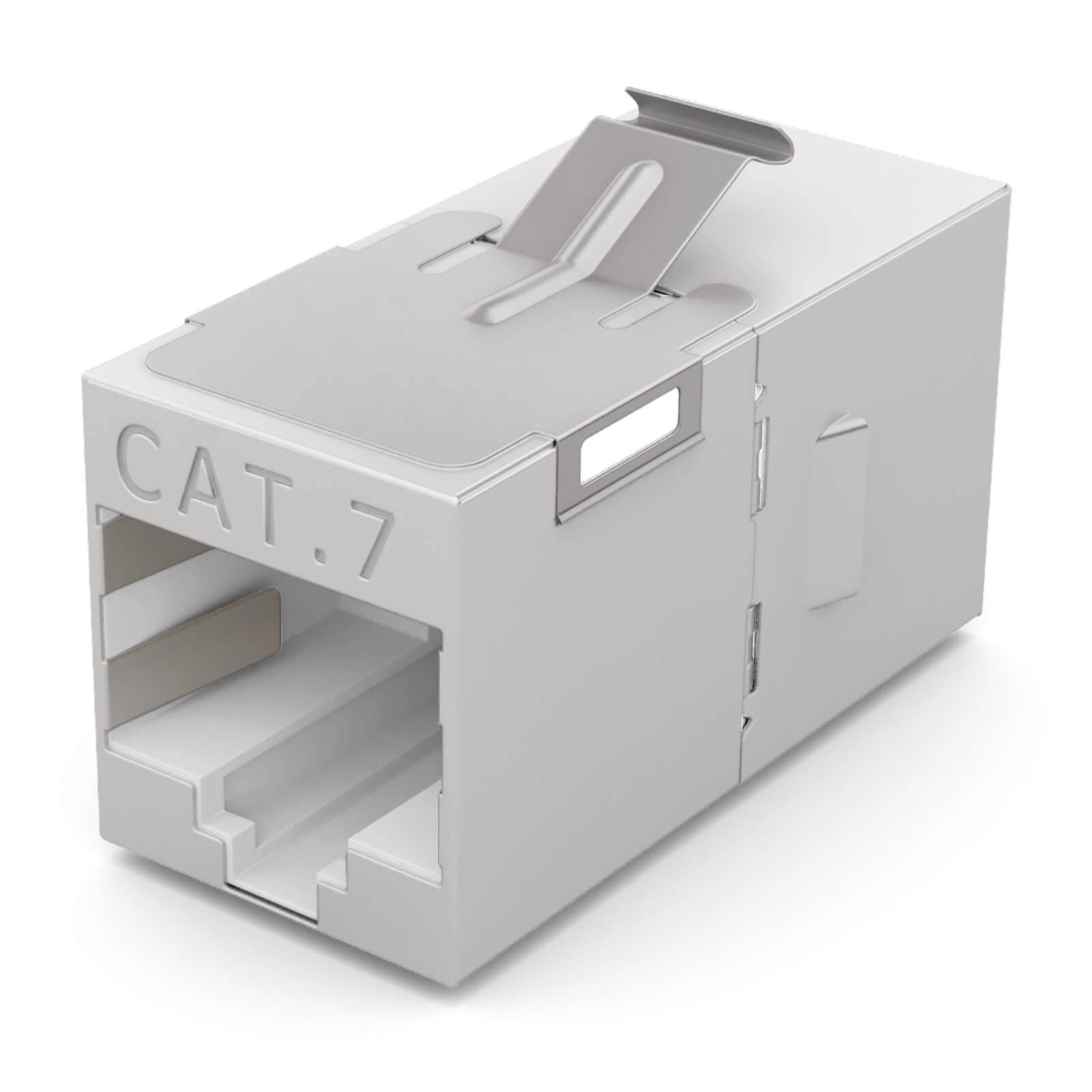 hb-digital Keystone LAN Kabel Verbinder CAT 7 Netzwerkkabel Adapter Steckverbinder-4