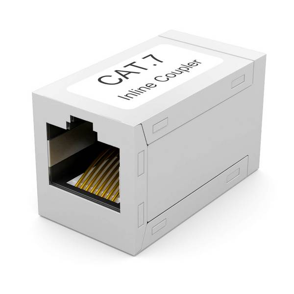 hb-digital Kabel Verbinder CAT 7 Patchkabelkupplung RJ45 Netzwerkkabel Adapter Indoor verchromt