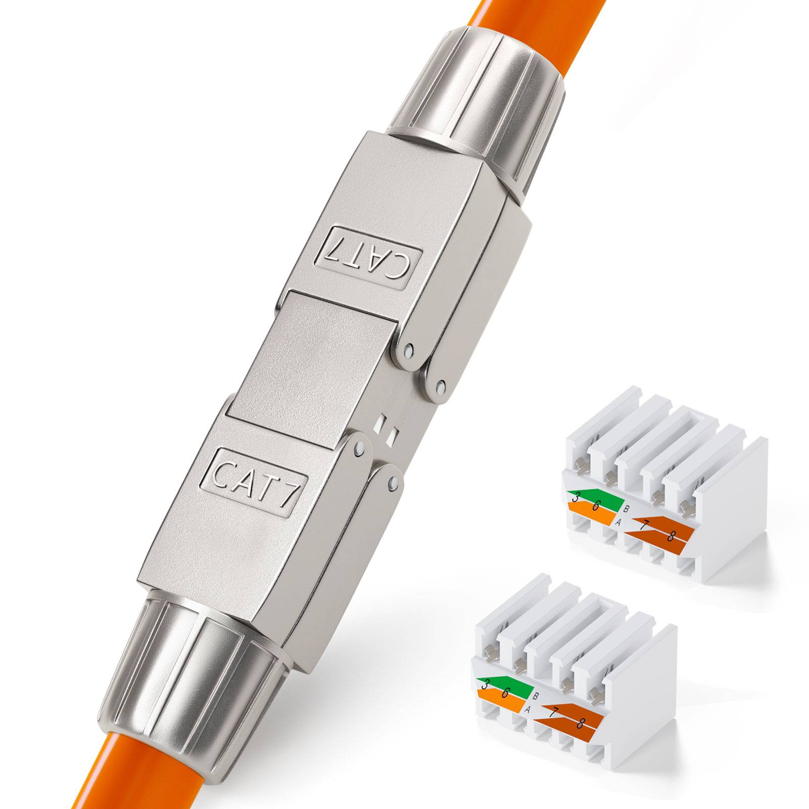 hb-digital Netzwerkkabel Verbinder CAT 7 LSA Adapter werkzeuglos-0