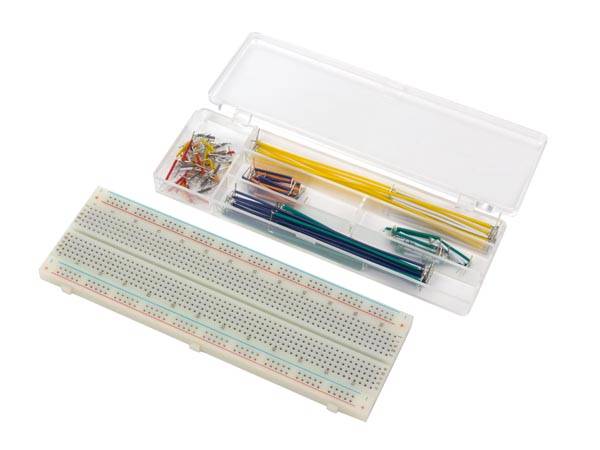 Set mit steckplatine lötfrei 830 löcher + steckbrücken 140-tlg.-1